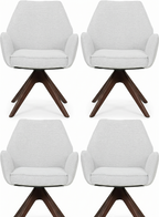 Verta Swivel Armchair Set of 4– Modern Swivel Armchairs for Living Room & Office