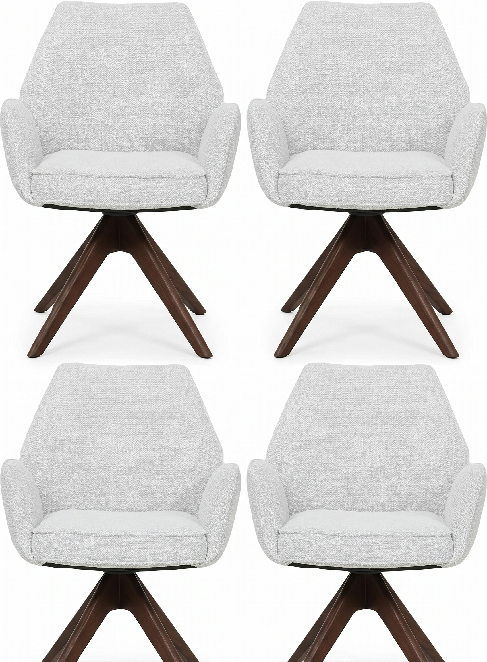 Verta Swivel Armchair Set of 4– Modern Swivel Armchairs for Living Room & Office