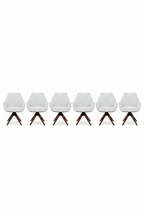Verta Swivel Armchair Set of 6– Modern Swivel Armchairs for Living Room & Office