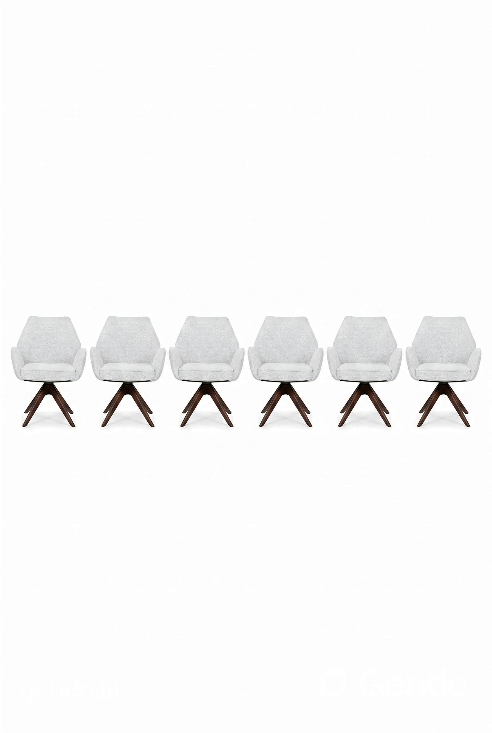 Verta Swivel Armchair Set of 6– Modern Swivel Armchairs for Living Room & Office