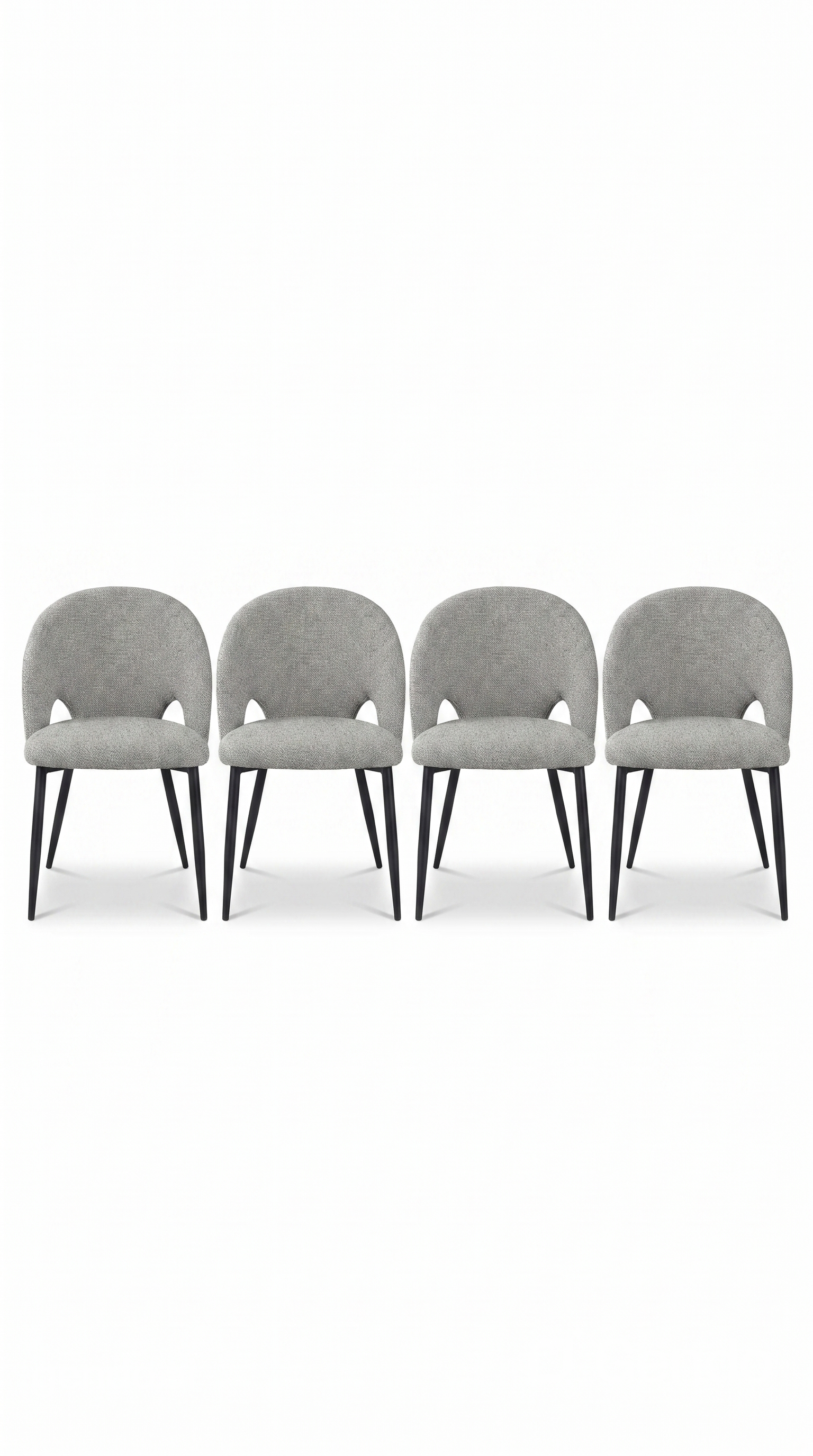 Vento Cutaway Upholstered Chairs Set of 4