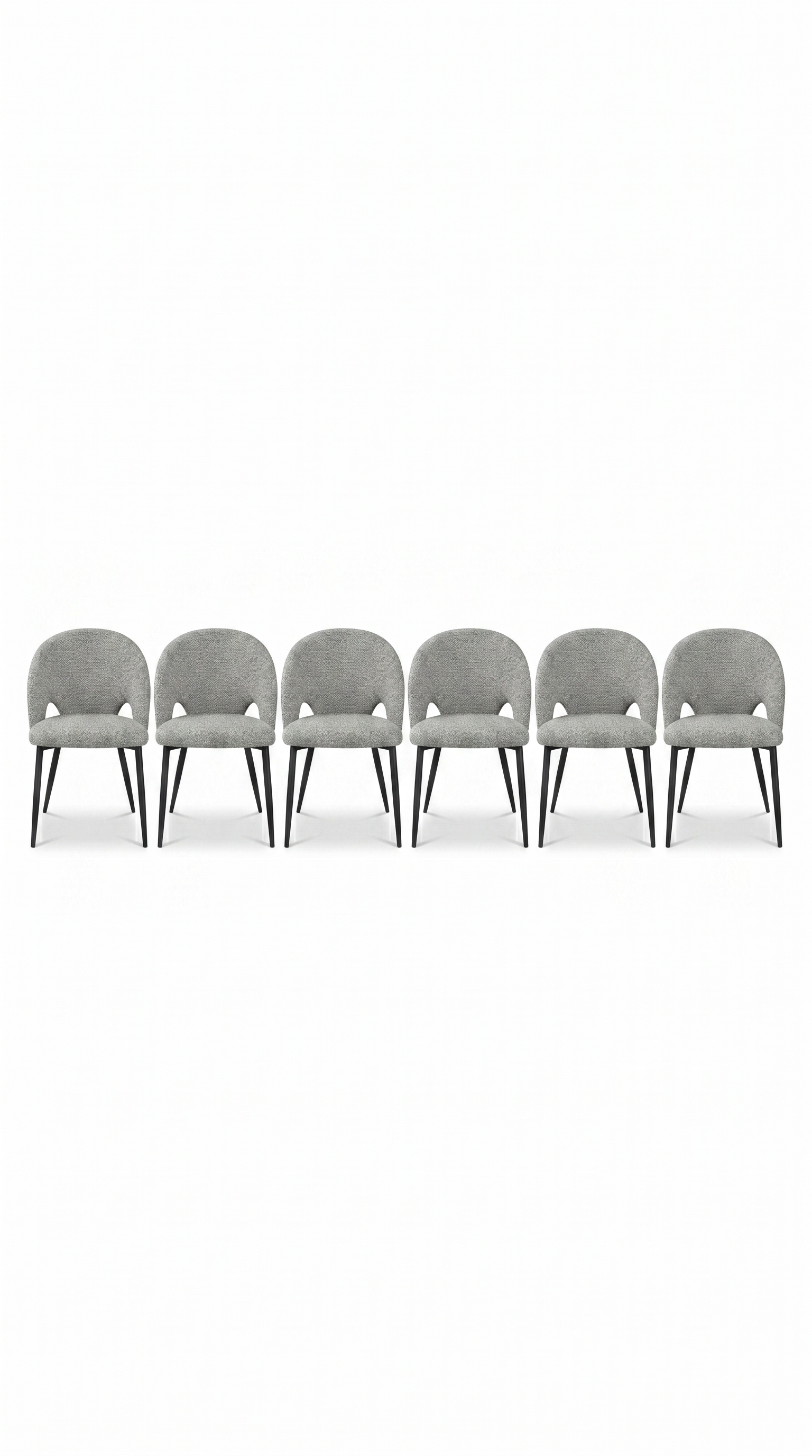 Vento Cutaway Upholstered Chairs Set of 6