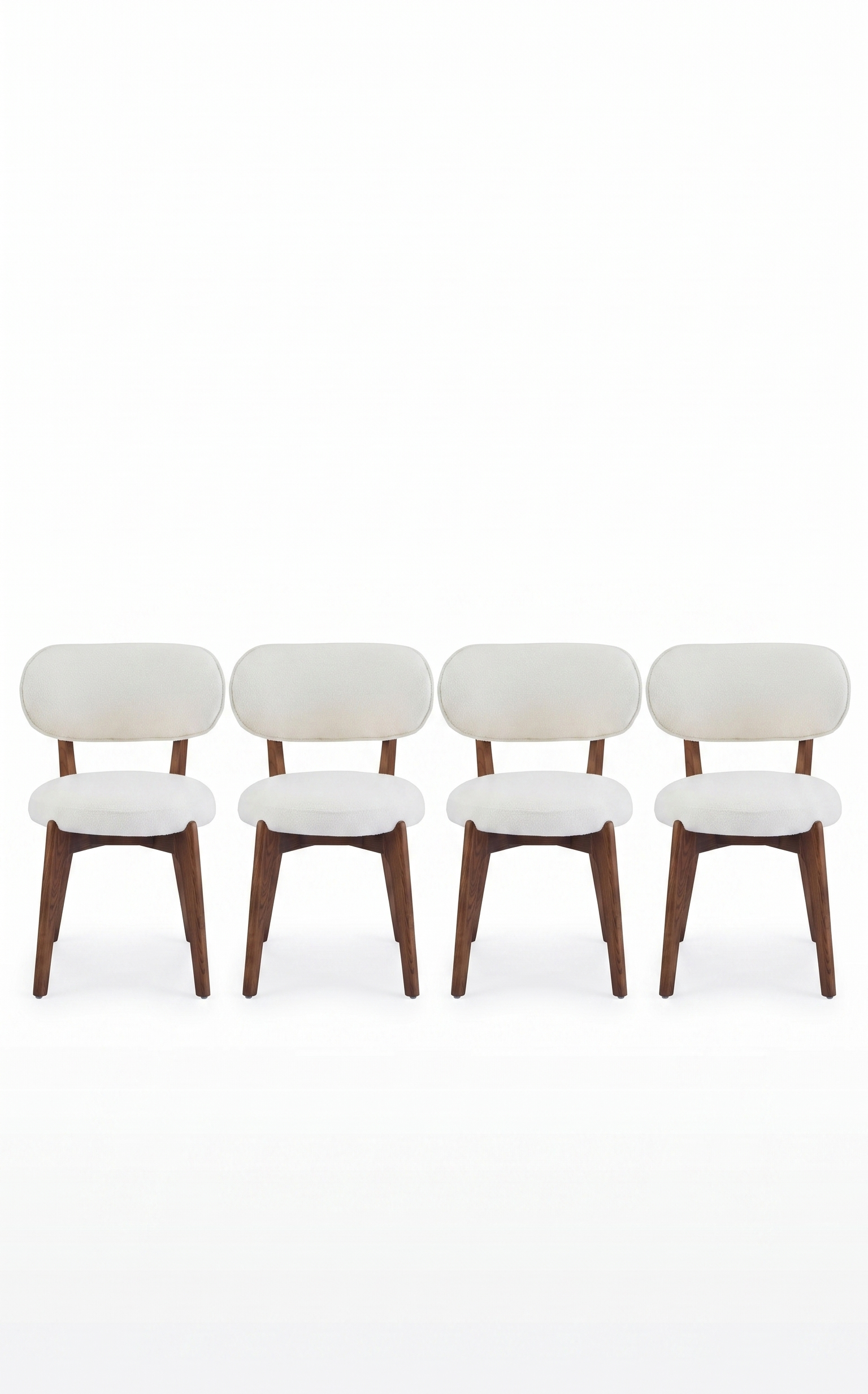 Solara Lounge Dining Chairs Set of 4 Mid Century Modern – Linen Upholstered Seat, Curved Back, Wood Legs – Accent or Side Chair for Home or Office" (Copy)