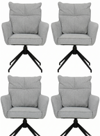 Tesso Swivel Lounge Chair Set of 4 – Contemporary Swivel Lounge Chairs for Living Room & Lounge Area