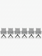 Tesso Swivel Lounge Chair Set of 6 – Contemporary Swivel Lounge Chairs for Living Room & Lounge Area