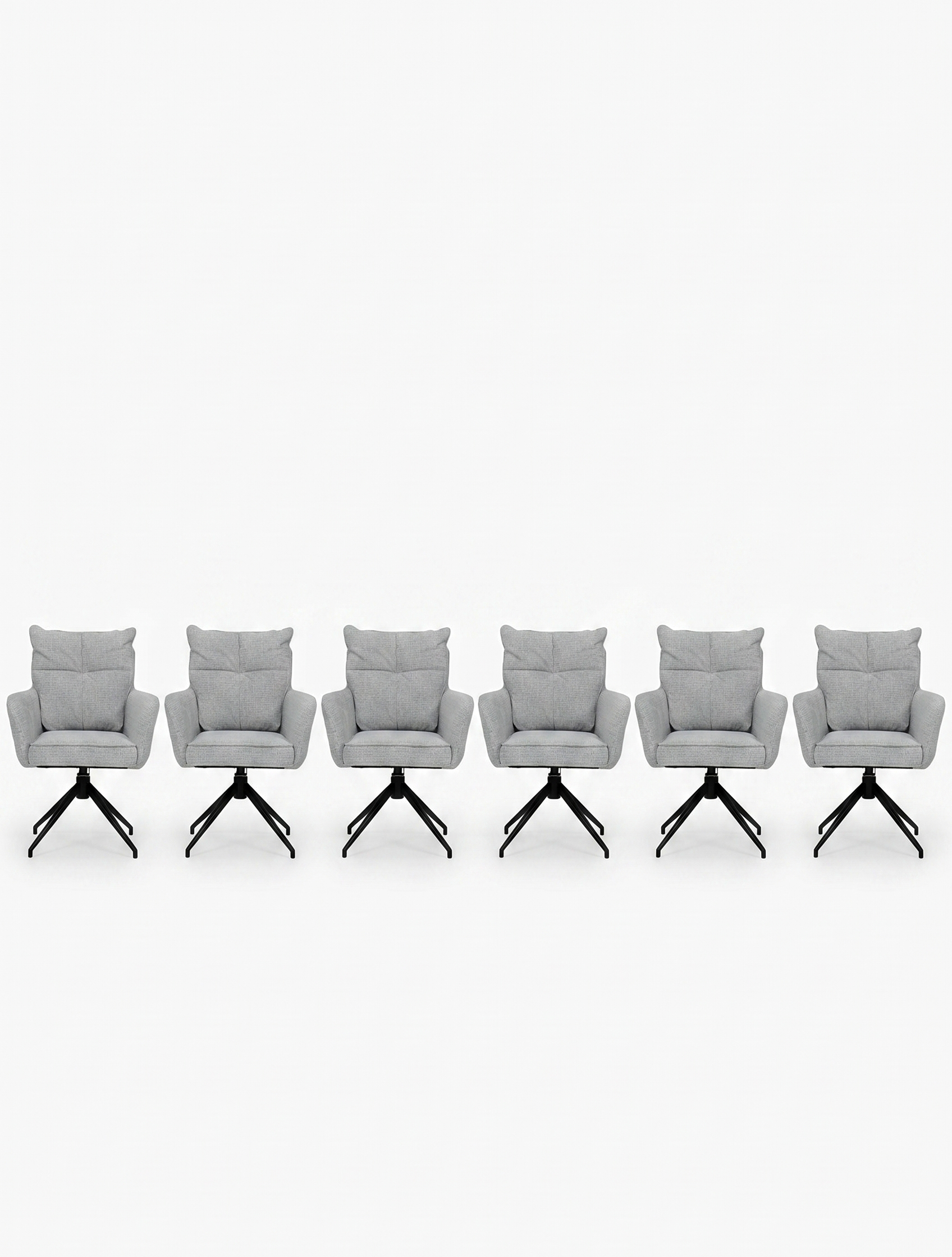 Tesso Swivel Lounge Chair Set of 6 – Contemporary Swivel Lounge Chairs for Living Room & Lounge Area