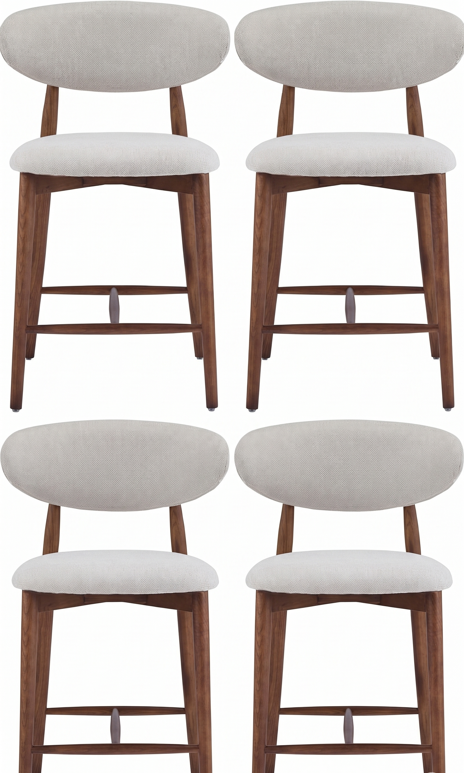 Home Aara Aero Lounge Set of 4, Textured Fabric, Curved Back,Comfortable, Solid Wood Frame, Ideal for Dining Table/Home/Office (Copy)