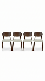 Norden Classic Wooden Chair Set of 4 – Solid Wood Chairs for Dining Room & Living Space