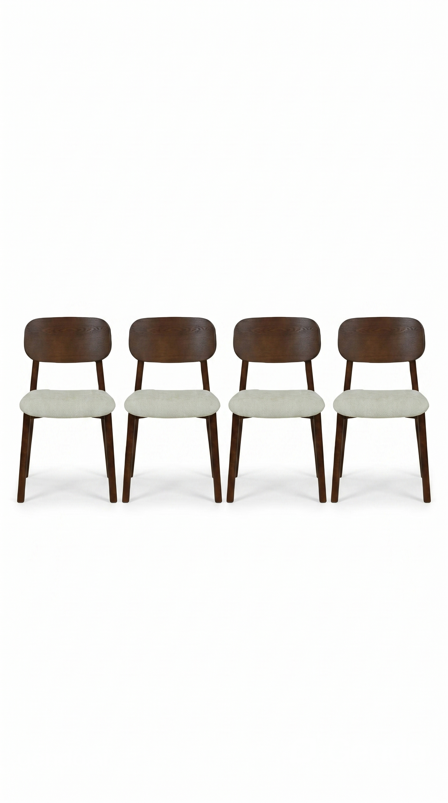 Norden Classic Wooden Chair Set of 4 – Solid Wood Chairs for Dining Room & Living Space