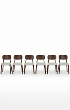 Norden Classic Wooden Chair Set of 6 – Solid Wood Chairs for Dining Room & Living Space