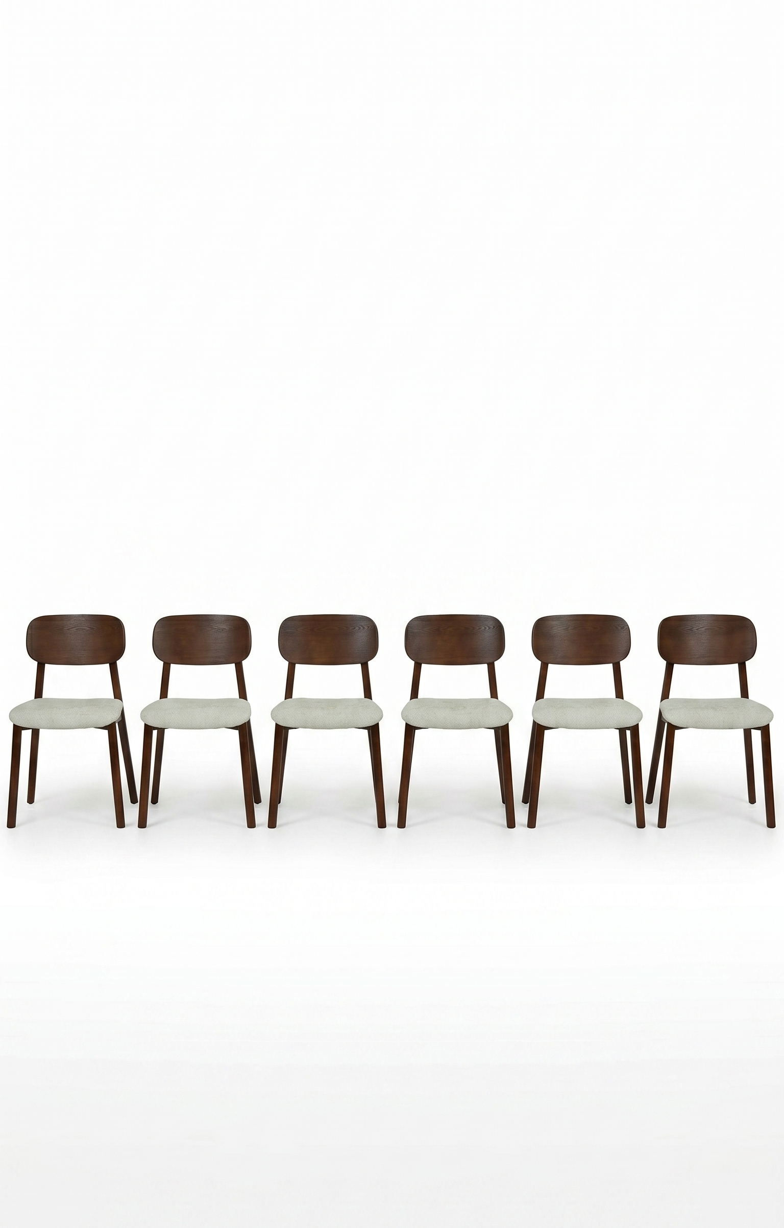 Norden Classic Wooden Chair Set of 6 – Solid Wood Chairs for Dining Room & Living Space