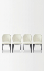 CIRRA Curve Upholstered Chairs Set of 4