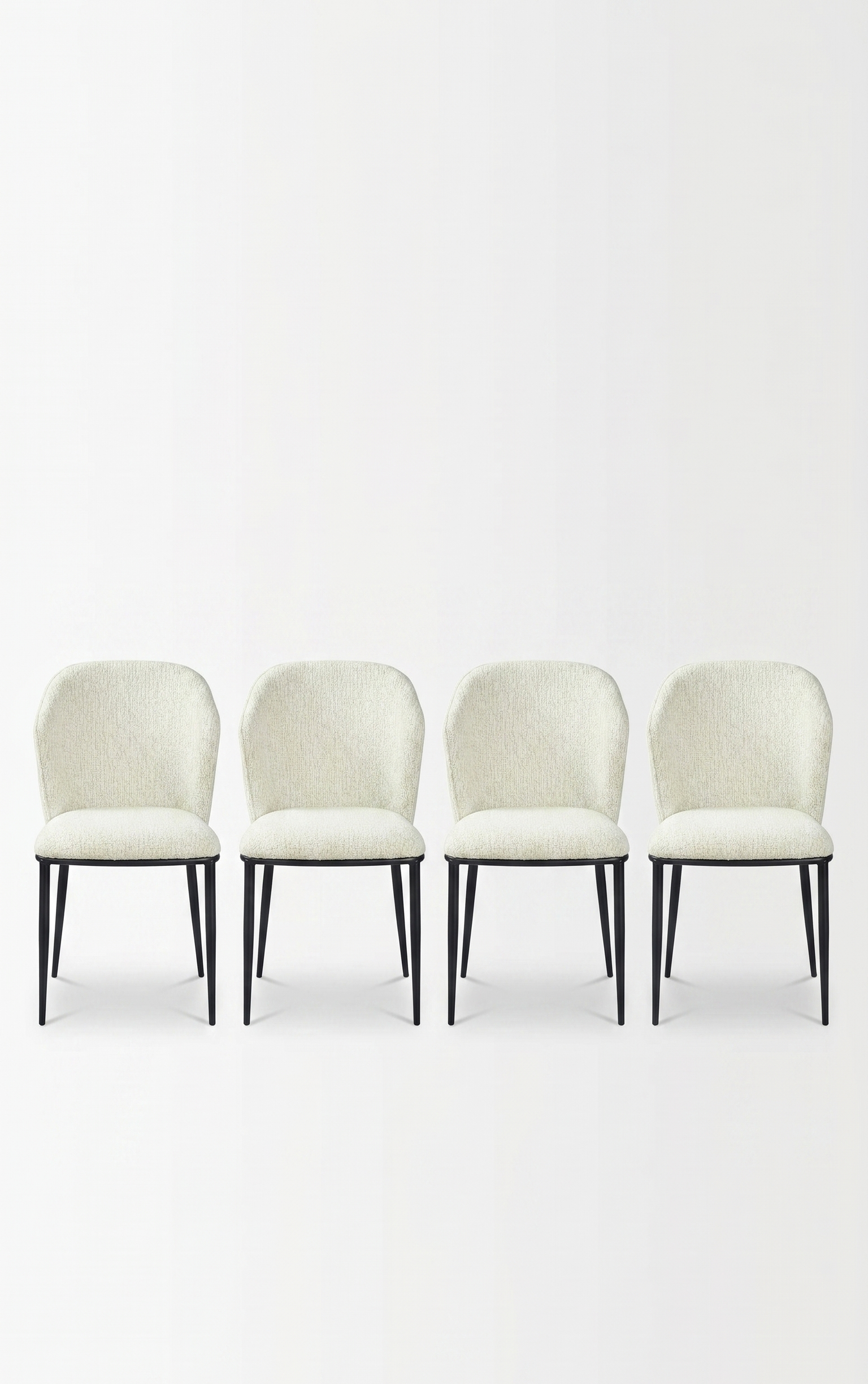 CIRRA Curve Upholstered Chairs Set of 4
