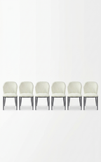 CIRRA Curve Upholstered Chairs Set of 6