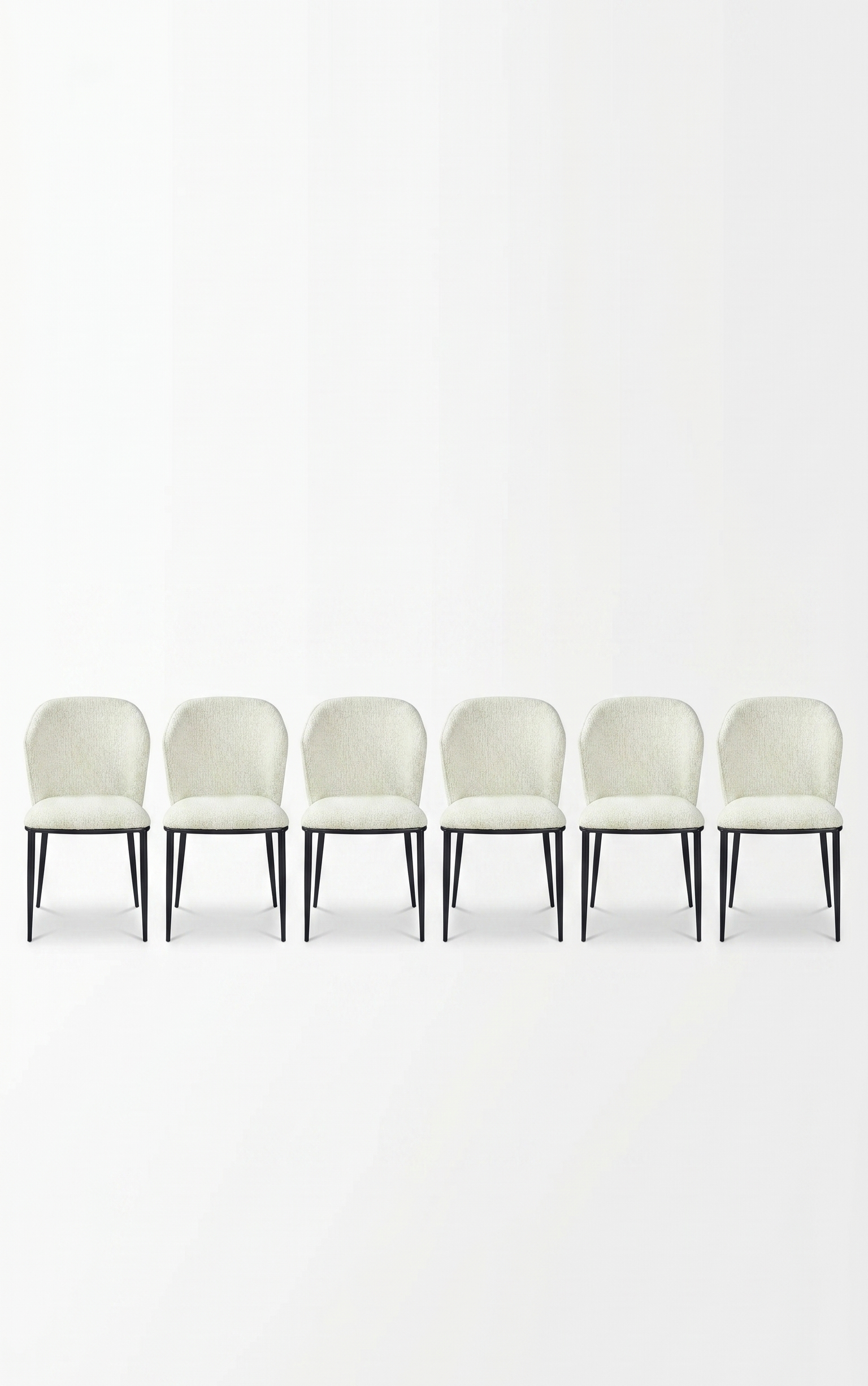 CIRRA Curve Upholstered Chairs Set of 6