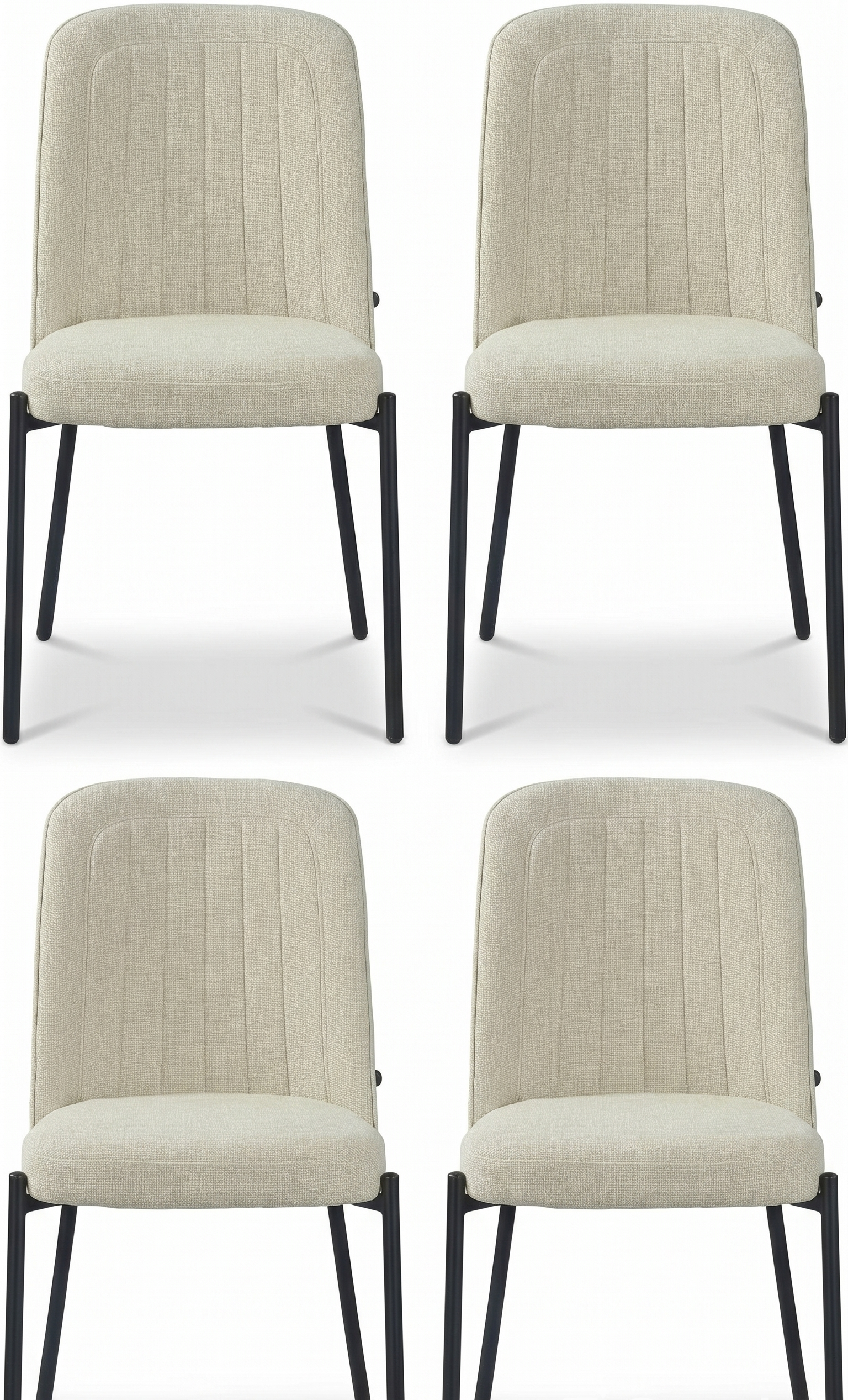 Strato Stitch Upholstered Chairs Set of 4