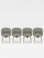 Orbit Swivel Upholstered Chairs Set of 4