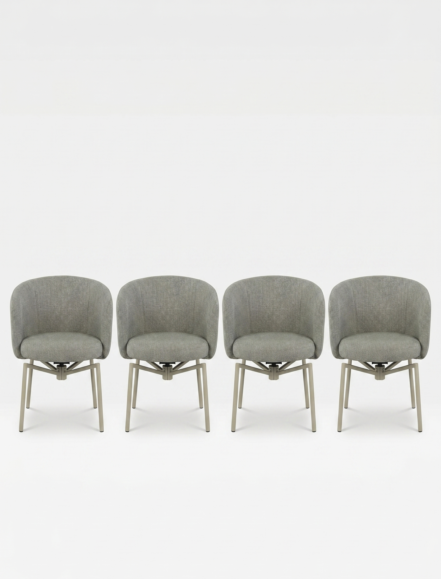 Orbit Swivel Upholstered Chairs Set of 4