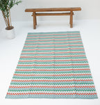 Pastel Multicolor Cotton Handcrafted Carpet