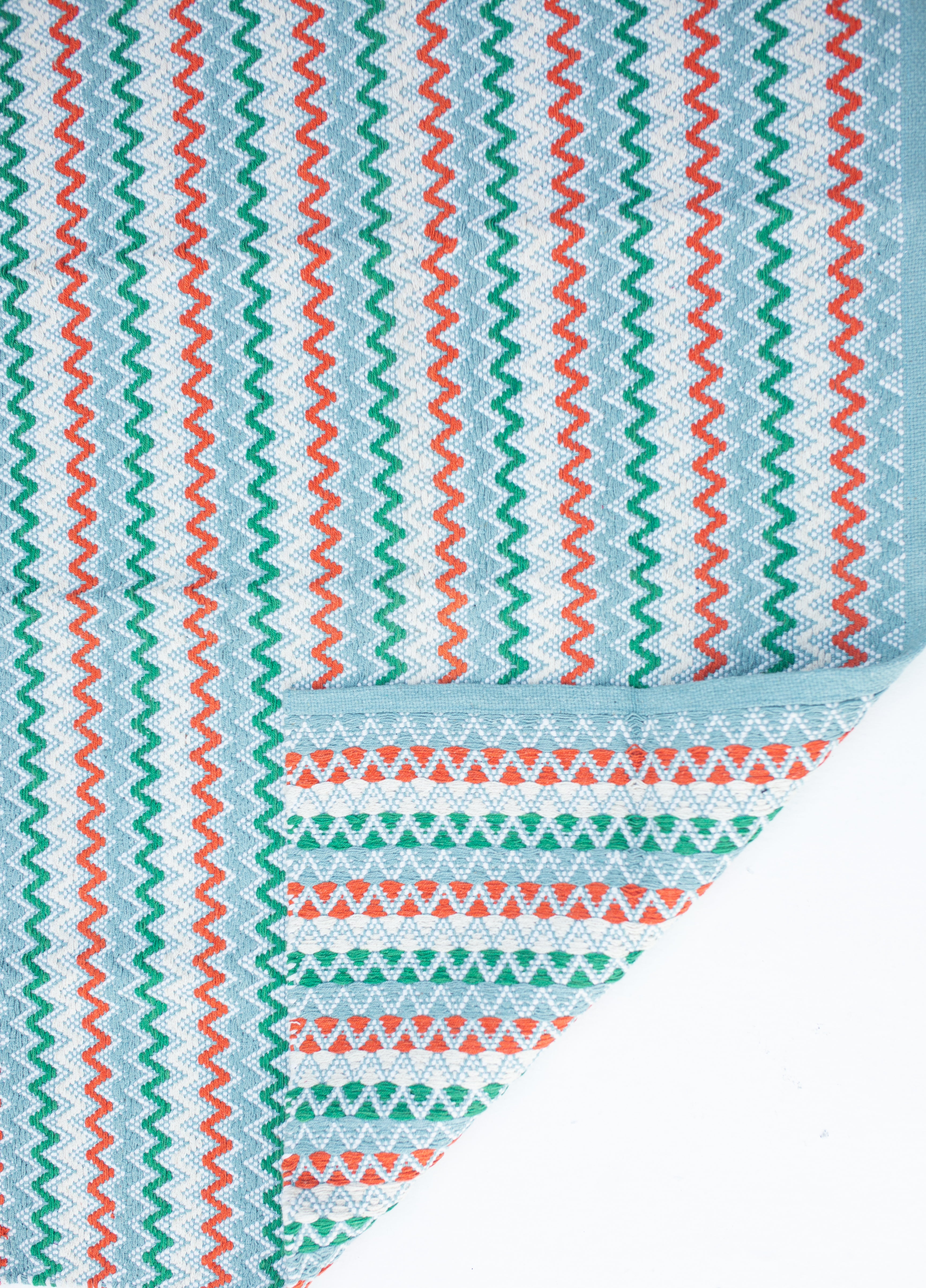 Pastel Multicolor Cotton Handcrafted Carpet