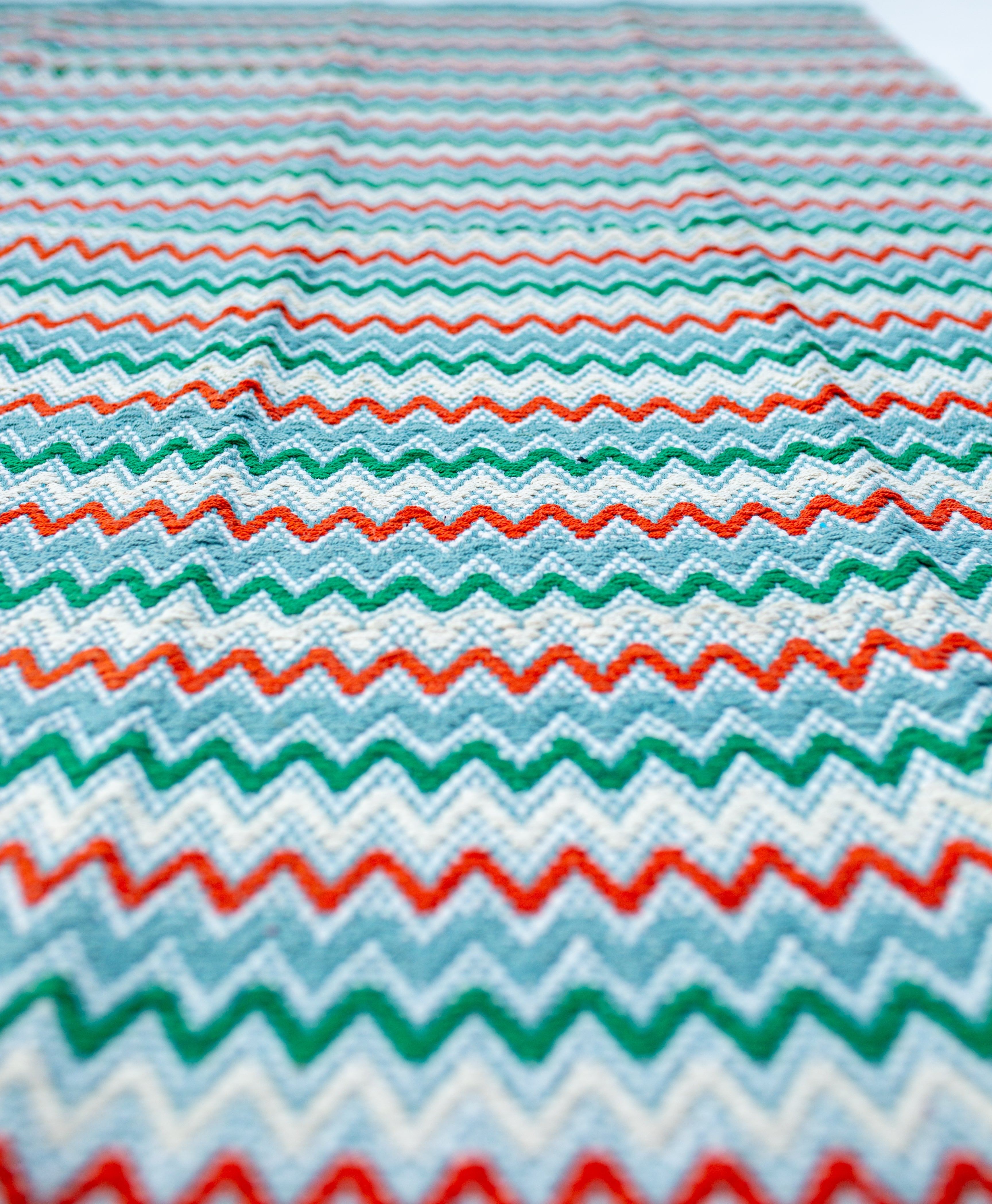 Pastel Multicolor Cotton Handcrafted Carpet