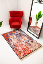 Native-Inspired Multicolor Rug - Faux Silk- Rectangle