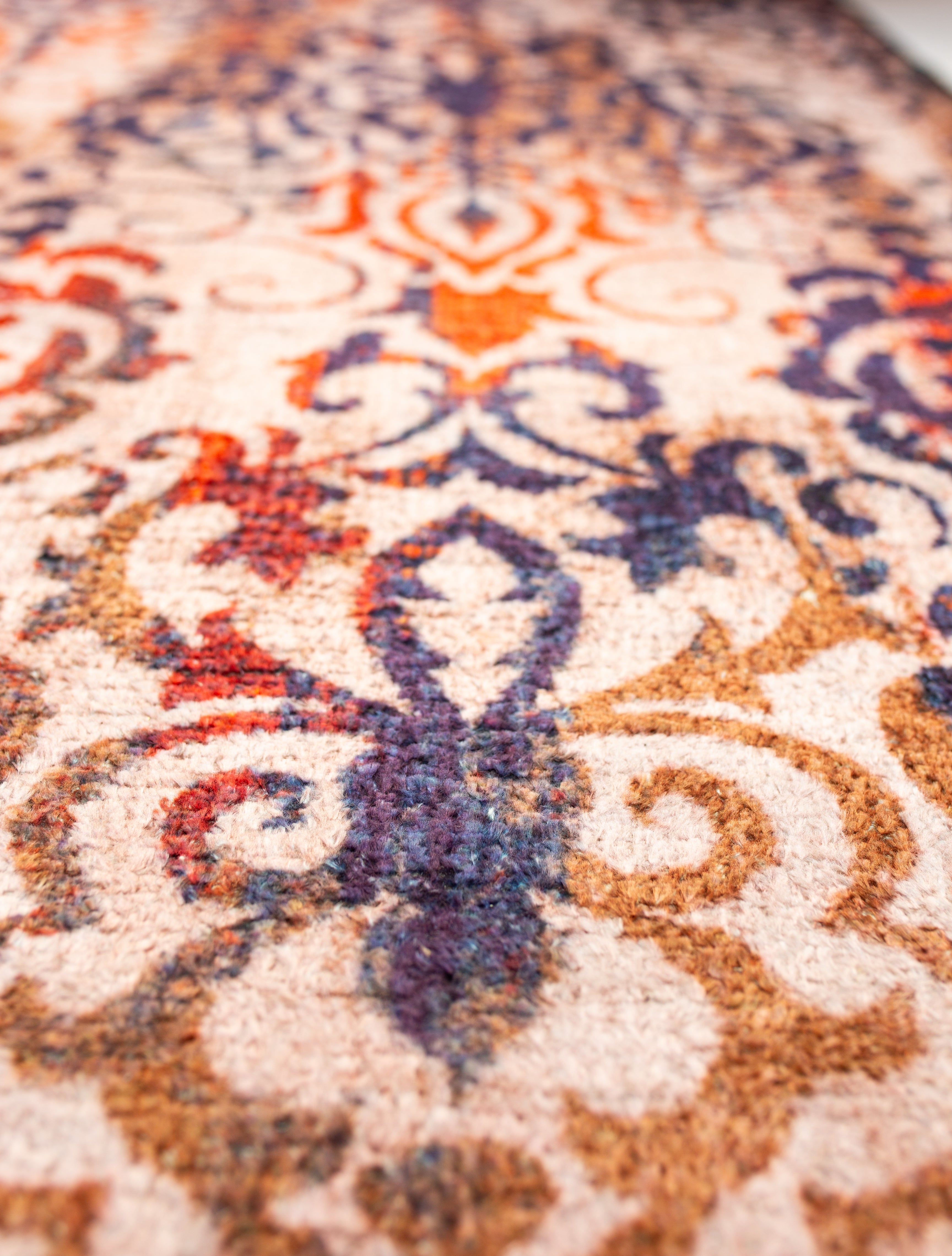 Native-Inspired Multicolor Rug - Faux Silk- Rectangle