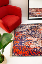 Native-Inspired Multicolor Rug - Faux Silk- Rectangle
