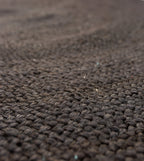 Natural Black Rug - Jute -Round