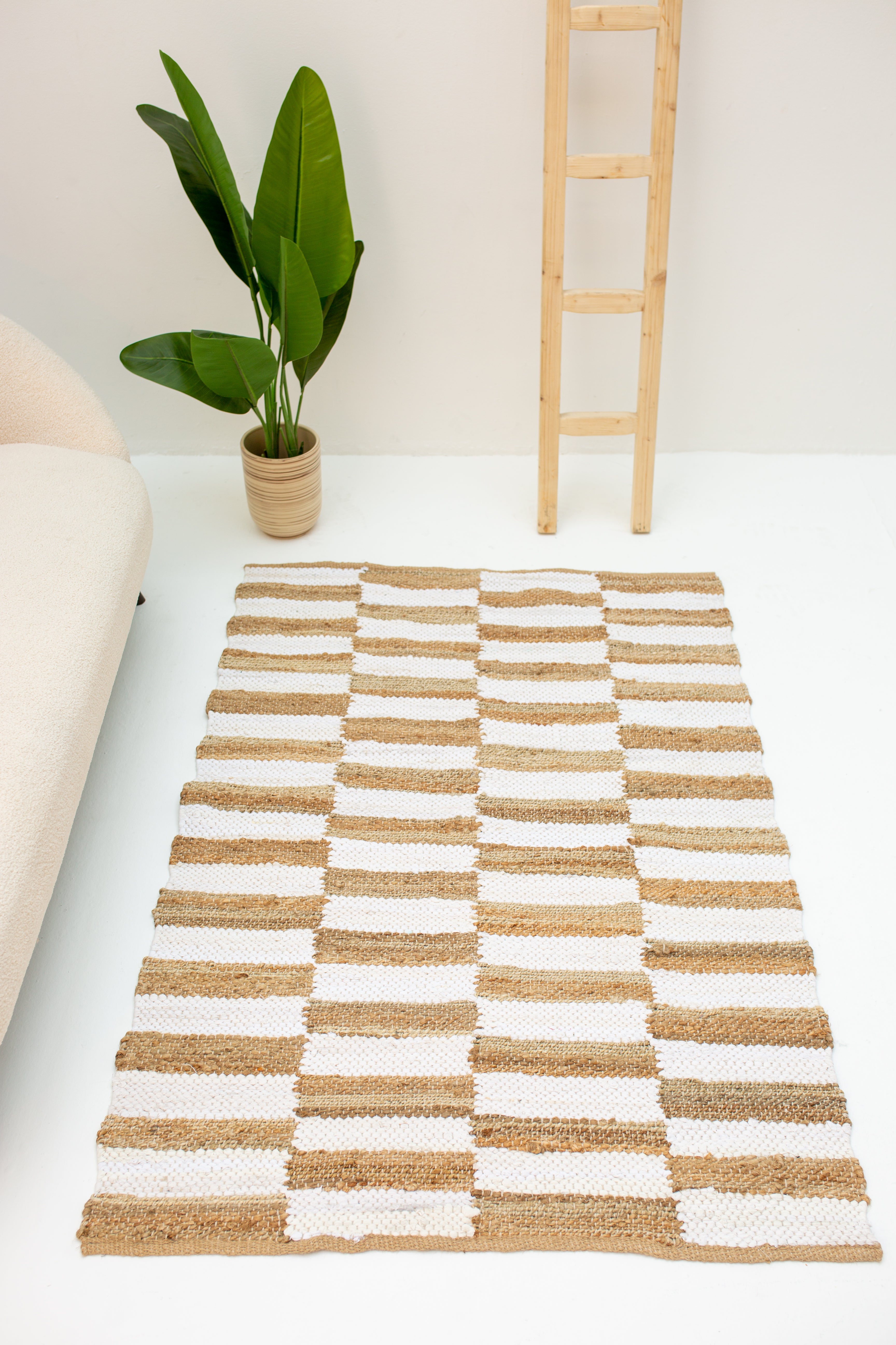 Woven Jute-Cotton Accent Rug