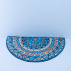 Blooming Blue-Hued Rangoli Pattern- Inside and Out