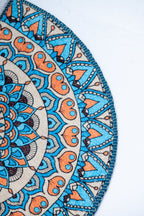 Blooming Blue-Hued Rangoli Pattern- Inside and Out