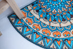 Blooming Blue-Hued Rangoli Pattern- Inside and Out