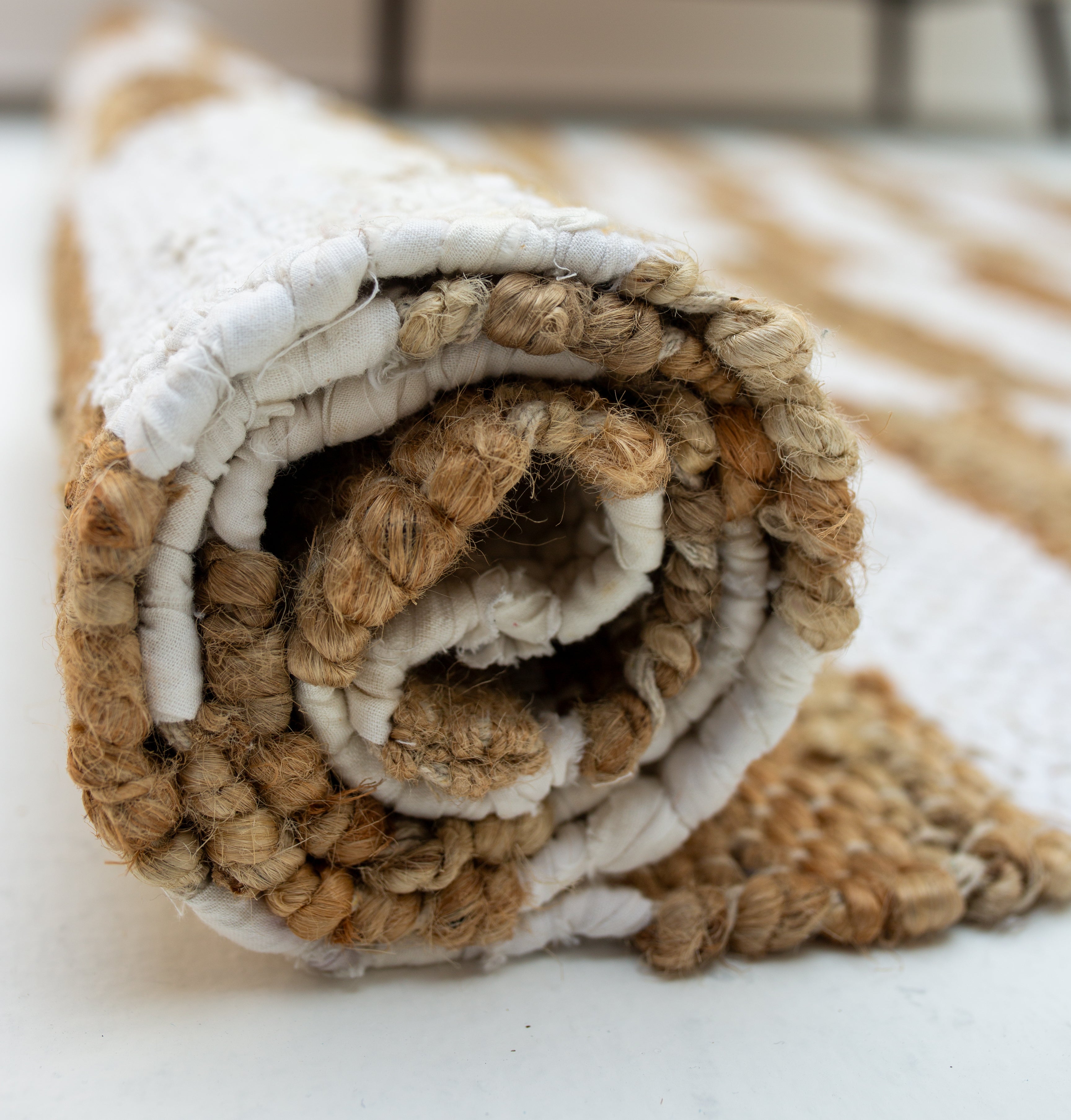 Woven Jute-Cotton Accent Rug