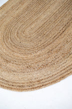 Exquisite Handwoven Braided Rug - Natural Jute - Oval