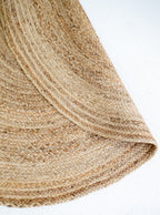 Exquisite Handwoven Braided Rug - Natural Jute - Oval