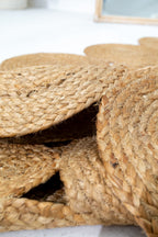 Exquisite Handwoven Braided Rug - Natural Jute - Bubble Design