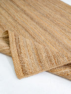 Exquisite Handwoven Braided Rug - Natural Jute - Rectangle