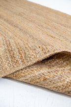Exquisite Handwoven Braided Rug - Natural Jute - Rectangle