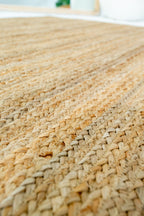 Exquisite Handwoven Braided Rug - Natural Jute - Rectangle