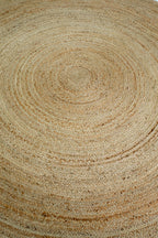 Exquisite Handwoven Braided Rug - Natural Jute - Round
