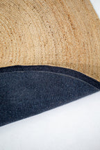 Exquisite Handwoven Braided Rug - Natural Jute - Round