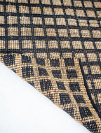 Well Crafted Handwoven Square Pattern Rug - Cotton and Jute - Rectangle
