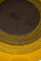 Handmade Braided Sunflower Rug - Cotton -Round