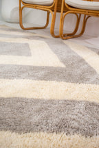 Chic Geometric Moroccan Rug - Microfiber - Rectangle