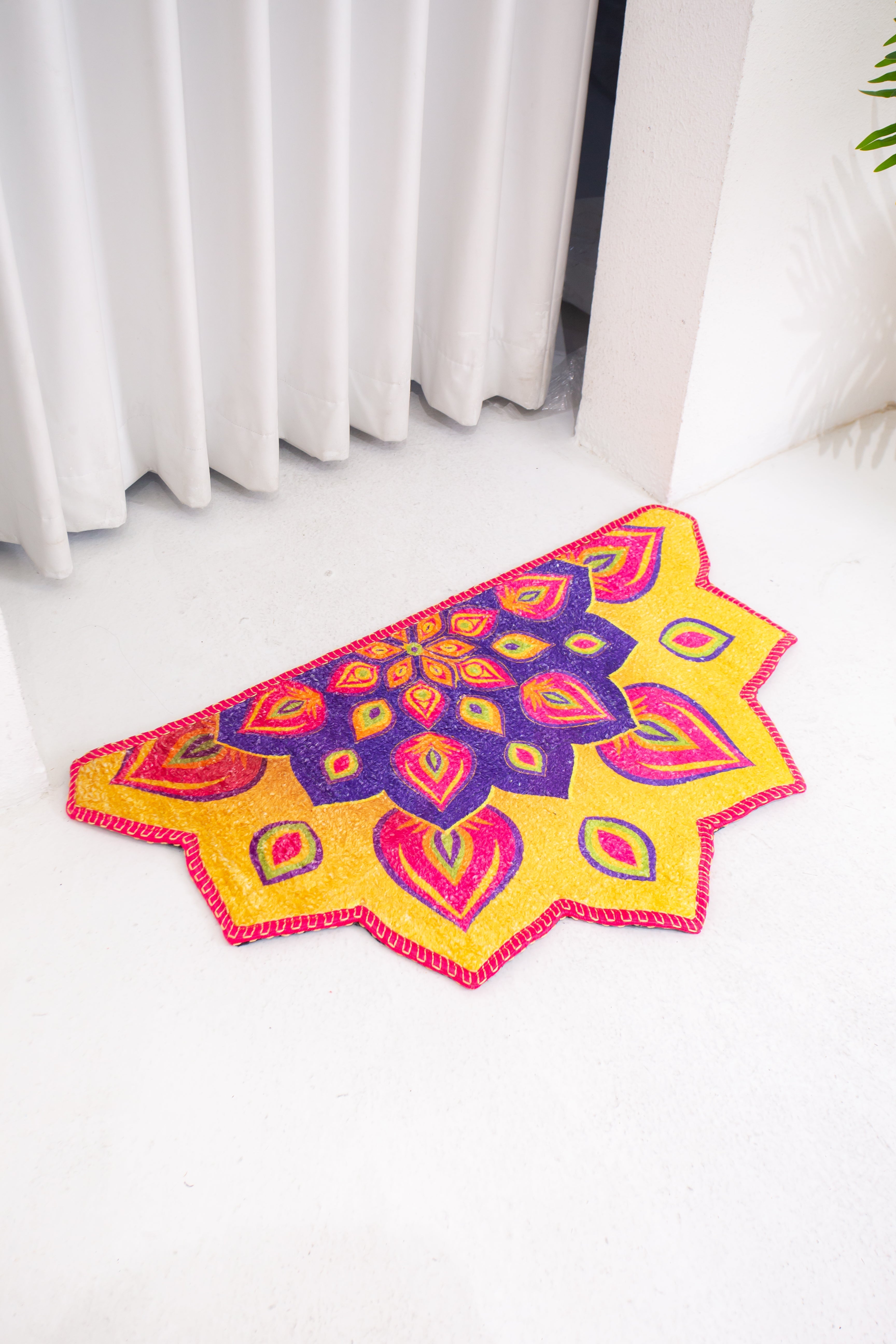 Blooming Rangoli Pattern Floormat- Inside and Out
