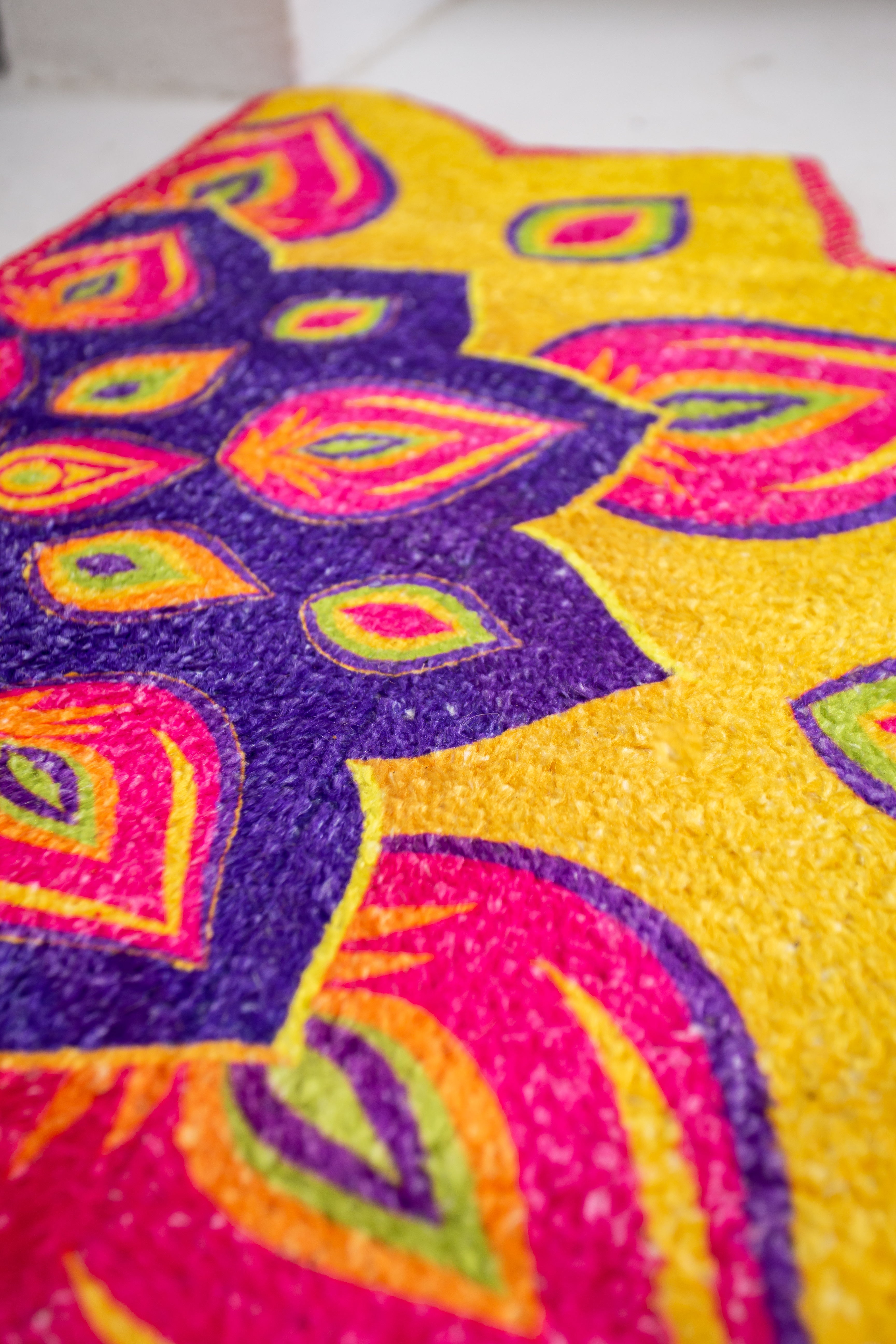 Blooming Rangoli Pattern Floormat- Inside and Out