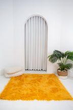 Sumptuous Fluffy Fur Carpet - Premium Long Fur - Golden Brown