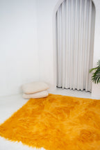 Sumptuous Fluffy Fur Carpet - Premium Long Fur - Golden Brown