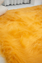 Sumptuous Fluffy Fur Carpet - Premium Long Fur - Golden Brown